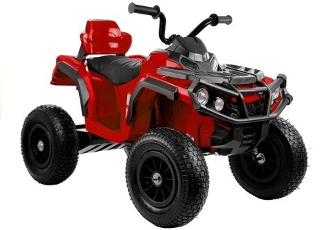 Quad na Akumulator BDM0906 Pompowane Koła Czerwony Quad na Akumulator BDM0906 Pompowane Koła Czerwony