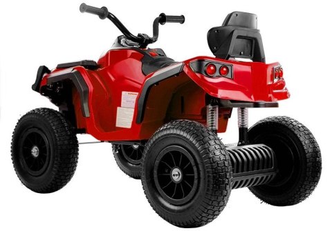 Quad na Akumulator BDM0906 Pompowane Koła Czerwony Quad na Akumulator BDM0906 Pompowane Koła Czerwony