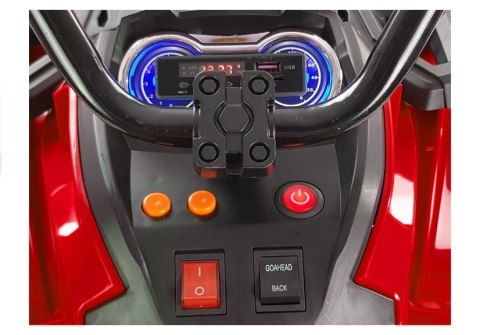 Quad na Akumulator BDM0906 Pompowane Koła Czerwony Quad na Akumulator BDM0906 Pompowane Koła Czerwony