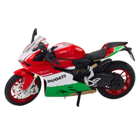 Motocykl Sportowy Metalowy Czerwono Zielony Światła Dźwięki 1:12 Motocykl Sportowy Metalowy Czerwono Zielony Światła Dźwięki 1:12