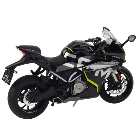 Motocykl Sportowy Metalowy Światła Dźwięki Czarny 250 SR 1:12 Motocykl Sportowy Metalowy Światła Dźwięki Czarny 250 SR 1:12