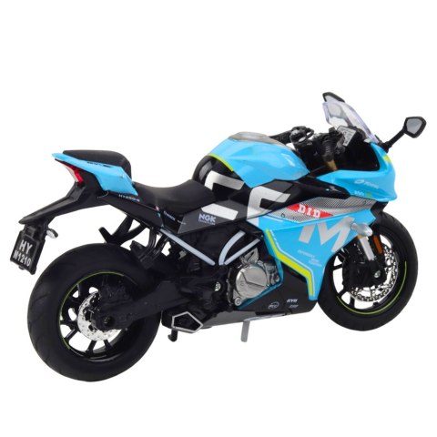 Motocykl Sportowy Metalowy Światła Dźwięki Niebieski 1:12 Motocykl Sportowy Metalowy Światła Dźwięki Niebieski 1:12