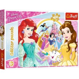 Puzzle - 100 Glitter - Wspomnienia Belli i Arielki Trefl 14819