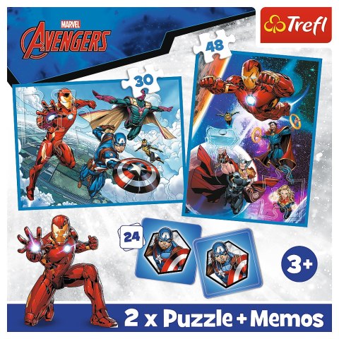 Puzzle - 2w1 + memos Bohaterowie w akcji Marvel The Avengers Trefl 93333 Puzzle - 2w1 + memos Bohaterowie w akcji Marvel The Avengers Trefl 93333
