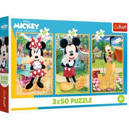 Puzzle - 3x50 - Myszki na wakacjach Disney Trefl 34881