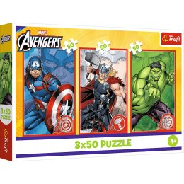 Puzzle - 3x50 - Twój bohater / Disney Marvel The Avengers Trefl 34891