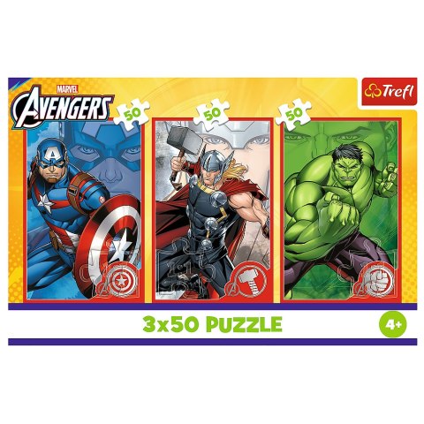 Puzzle - 3x50 - Twój bohater / Disney Marvel The Avengers Trefl 34891 Puzzle - 3x50 - Twój bohater / Disney Marvel The Avengers Trefl 34891