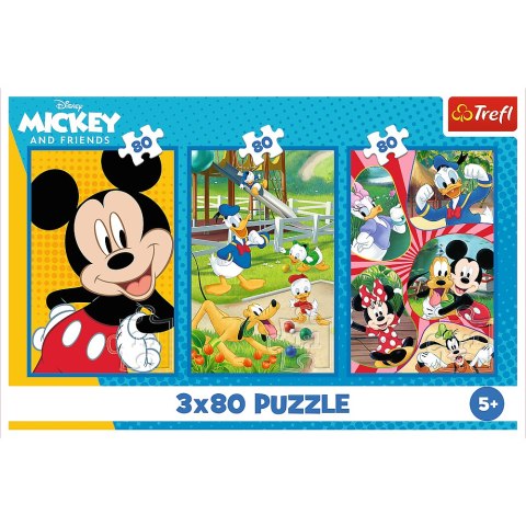Puzzle - 3x80 - Ekipa Myszki Miki Trefl 34887 Puzzle - 3x80 - Ekipa Myszki Miki Trefl 34887