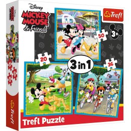 Puzzle - 3w1 - Myszka Miki z przyjaciółmi Trefl 34846