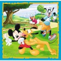 Puzzle - 3w1 - Myszka Miki z przyjaciółmi Trefl 34846