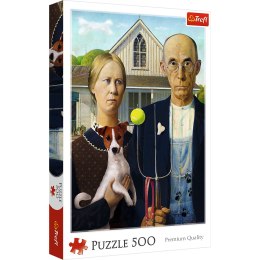 Puzzle - 500 - American Gothic: Psia Edycja Trefl 37526