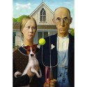Puzzle - 500 - American Gothic: Psia Edycja Trefl 37526