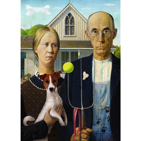 Puzzle - 500 - American Gothic: Psia Edycja Trefl 37526 Puzzle - 500 - American Gothic: Psia Edycja Trefl 37526