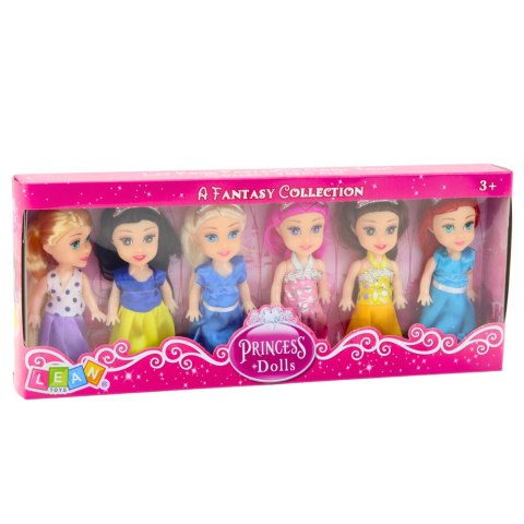 Zestaw Mini Laleczek Księżniczki Bajkowe Sukienki 6szt Zestaw Mini Laleczek Księżniczki Bajkowe Sukienki 6szt