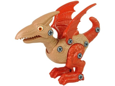 Zestaw Dinozaur Pterodaktyl z Jajkiem DIY Śrubokręt Czerwony Zestaw Dinozaur Pterodaktyl z Jajkiem DIY Śrubokręt Czerwony
