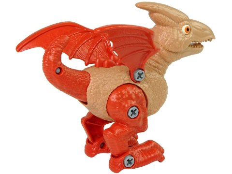 Zestaw Dinozaur Pterodaktyl z Jajkiem DIY Śrubokręt Czerwony Zestaw Dinozaur Pterodaktyl z Jajkiem DIY Śrubokręt Czerwony