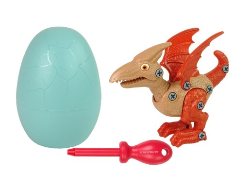 Zestaw Dinozaur Pterodaktyl z Jajkiem DIY Śrubokręt Czerwony Zestaw Dinozaur Pterodaktyl z Jajkiem DIY Śrubokręt Czerwony