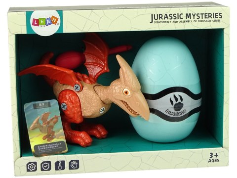 Zestaw Dinozaur Pterodaktyl z Jajkiem DIY Śrubokręt Czerwony Zestaw Dinozaur Pterodaktyl z Jajkiem DIY Śrubokręt Czerwony