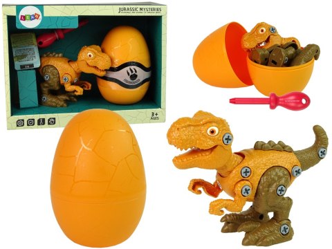 Zestaw Dinozaur Tyranozaur Rex z Jajkiem DIY Śrubokręt Pomarańczowy Zestaw Dinozaur Tyranozaur Rex z Jajkiem DIY Śrubokręt Pomarańczowy