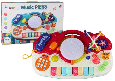 Organki Pianinko Edukacyjne Muzyczne Bębenek Dźwięki Światła Organki Pianinko Edukacyjne Muzyczne Bębenek Dźwięki Światła