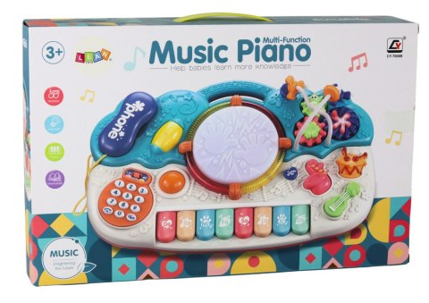 Organki Pianinko Edukacyjne Muzyczne Bębenek Dźwięki Światła Organki Pianinko Edukacyjne Muzyczne Bębenek Dźwięki Światła