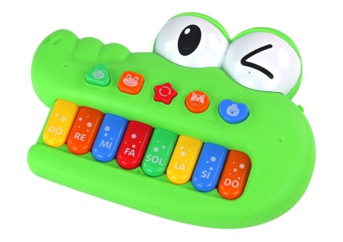 Organki Pianinko Edukacyjne Muzyczne Krokodyl Zielony Dźwięki Światła Organki Pianinko Edukacyjne Muzyczne Krokodyl Zielony Dźwięki Światła