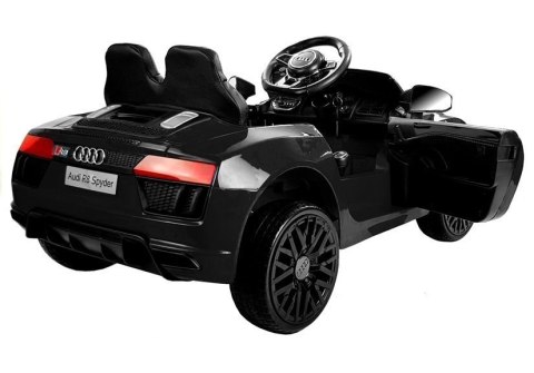 Auto na Akumulator Audi R8 Spyder Czarny Lakierowany Auto na Akumulator Audi R8 Spyder Czarny Lakierowany