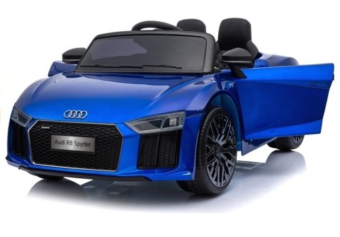 Auto na Akumulator Audi R8 Spyder Niebieskie Lakierowane Auto na Akumulator Audi R8 Spyder Niebieskie Lakierowane