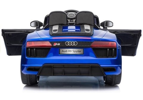 Auto na Akumulator Audi R8 Spyder Niebieskie Lakierowane Auto na Akumulator Audi R8 Spyder Niebieskie Lakierowane