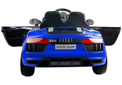 Auto na Akumulator Audi R8 Spyder Niebieskie Lakierowane Auto na Akumulator Audi R8 Spyder Niebieskie Lakierowane