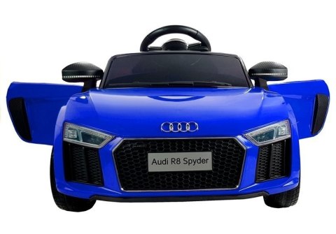 Auto na Akumulator Audi R8 Spyder Niebieskie Lakierowane Auto na Akumulator Audi R8 Spyder Niebieskie Lakierowane