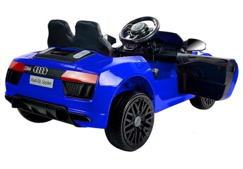 Auto na Akumulator Audi R8 Spyder Niebieskie Lakierowane Auto na Akumulator Audi R8 Spyder Niebieskie Lakierowane