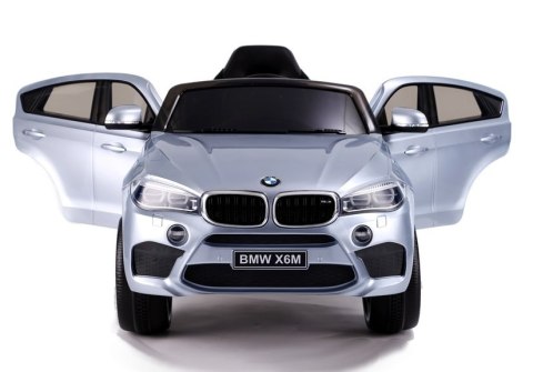 Auto na Akumulator BMW X6 Srebrny Lakierowany Auto na Akumulator BMW X6 Srebrny Lakierowany