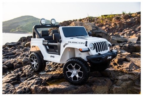 Auto na Akumulator Jeep Wrangler Rubicon Biały Auto na Akumulator Jeep Wrangler Rubicon Biały