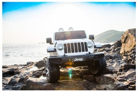 Auto na Akumulator Jeep Wrangler Rubicon Biały Auto na Akumulator Jeep Wrangler Rubicon Biały