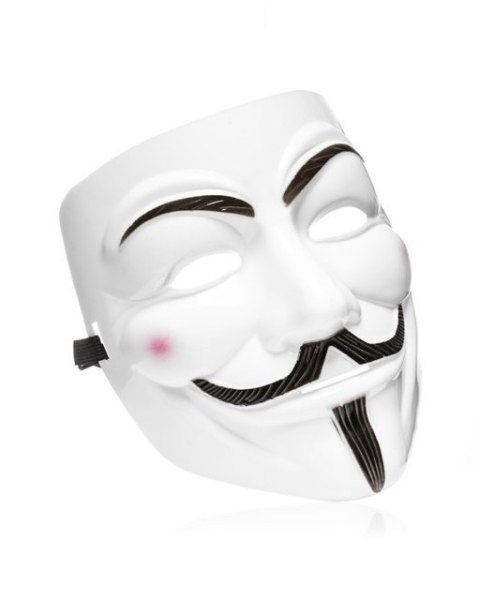 Maska V jak Vendetta - Anonymous, Guy Fawkes - BIAŁA Maska V jak Vendetta - Anonymous, Guy Fawkes - BIAŁA