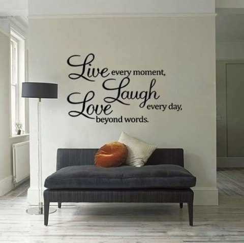 Naklejka dekoracyjna na ścianę LIVE LAUGHT LOVE Naklejka dekoracyjna na ścianę LIVE LAUGHT LOVE