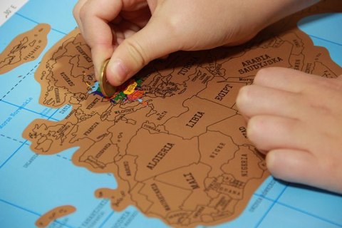 Mapa świata zdrapka WERSJA POLSKA Mapa świata zdrapka WERSJA POLSKA