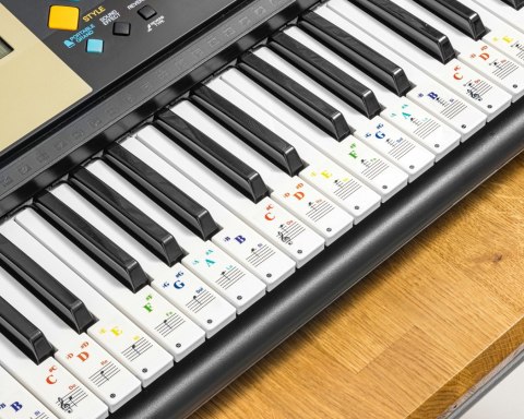 Naklejki do nauki gry na pianinie, keyboardzie, fortepianie Naklejki do nauki gry na pianinie, keyboardzie, fortepianie